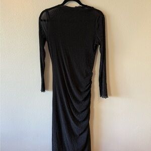 Elegant Black Long Sleeve Dress